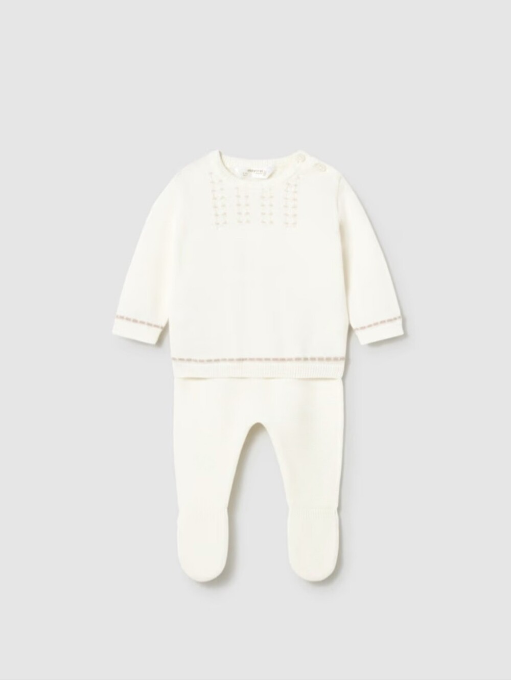 Mayoral Cream & Beige 2 Peice Neutral Set